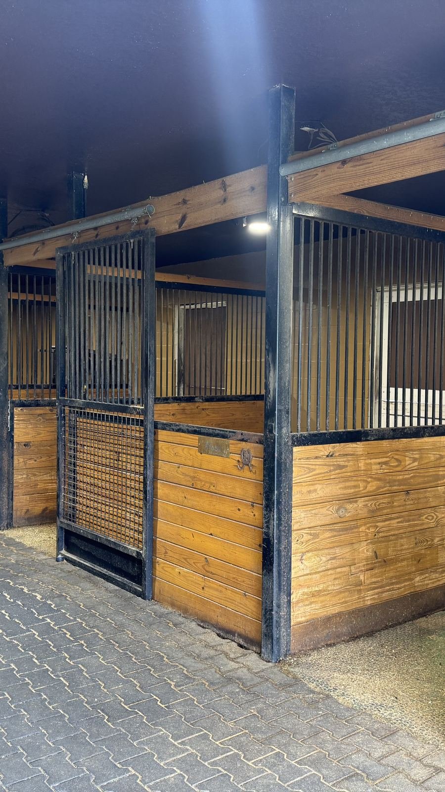 Specialty wood and metal stall build